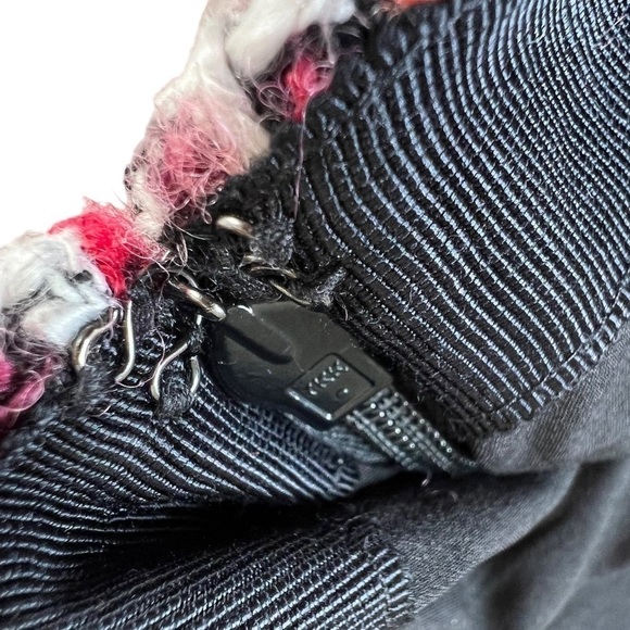 TALBOTS Rose Pink Boucle Tweed Fringe Wool Blend Skirt Women's Size 10P - Picture 5 of 11